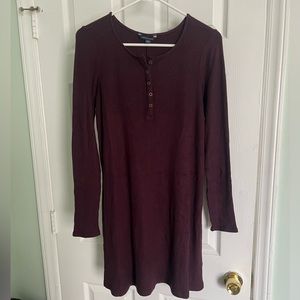 AEO LONG SLEEVE KNIT DRESS :: SIZE MEDIUM :: BURGUNDY
